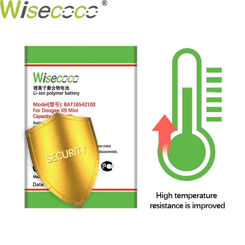 WISECOCO 3200mAh BAT16542100 Battery For DOOGEE X9 MINI Smart Phone Battery+Tracking Number