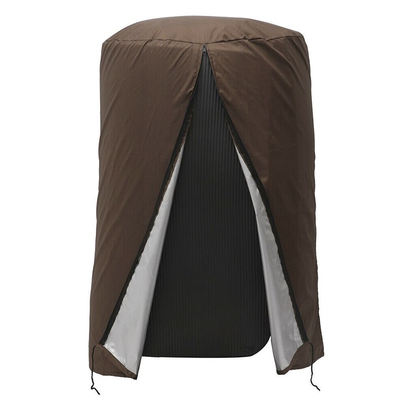 Outdoor Waterproof Sunsn Rainproof Heater Dust Cover Garden Zipper Closed Courtyard Heater Cover: brown
