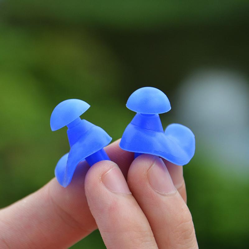 1 Pairs Waterproof Swimming Silicone Swim Earplugs for Adult Swimmers Children Diving Soft Anti-Noise Ear Plug