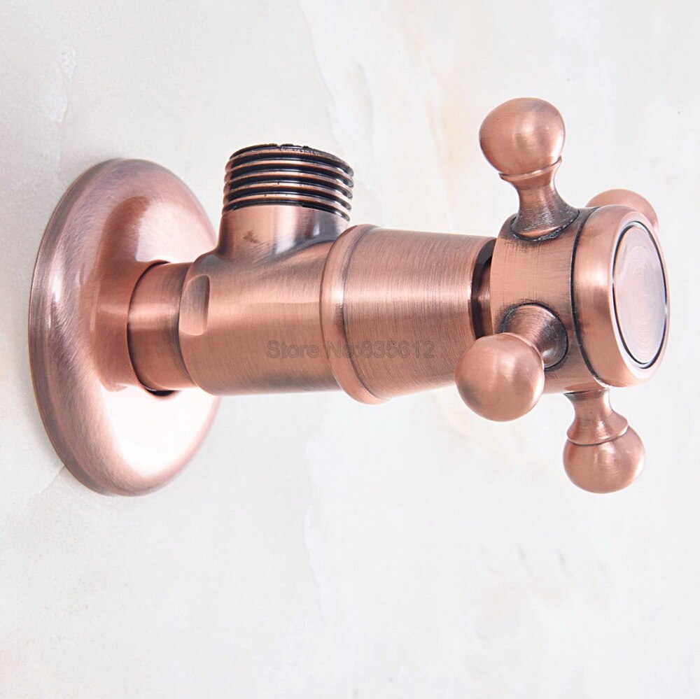 Antique Red Copper 1/2"malex 1/2" male Brass Bathroom Angle Stop Valve Filling Valves Bathroom tav348