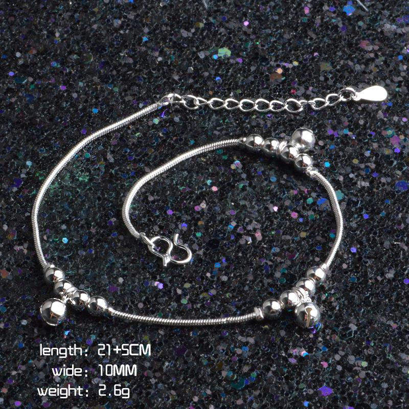 12 Kralen 3 Bells Enkelband Verzilverd Kleur Charms Enkelband Halhal Sieraden Enkelbanden Voor Vrouwen Indian Sieraden Been: Default Title