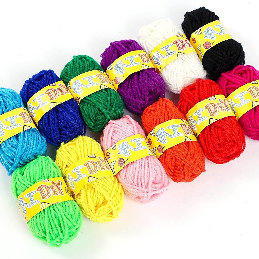 12 pcs Colorful yarn ball 12 colors Kindergarten kids art hand-made Art materials Artificial weaving DIY