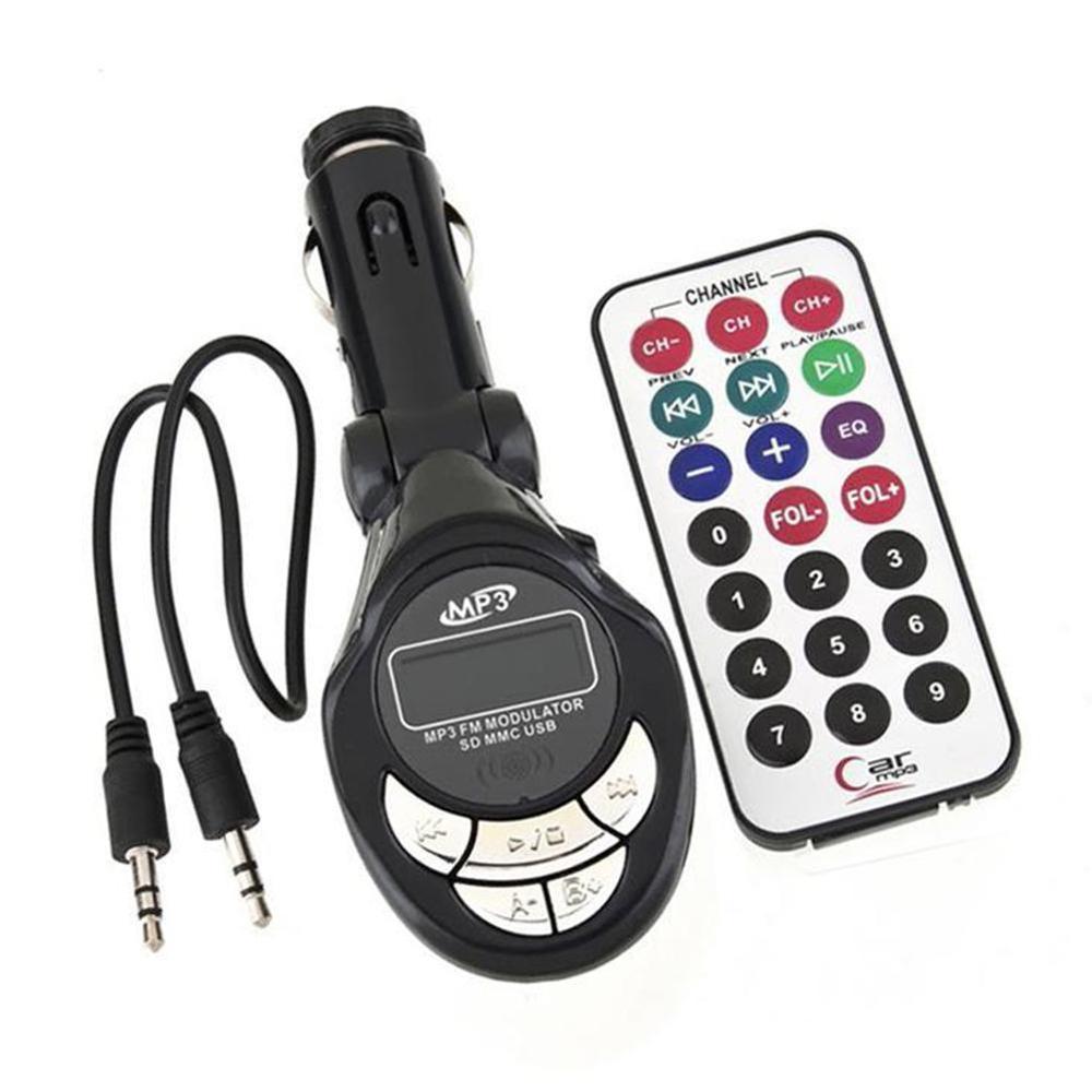 4 in1 Car MP3 Player Wireless FM Transmitter Modulator Playerer SD Transmitt Remote CD USB Car Stereo Built-in MP3 Wire D5F5: Default Title