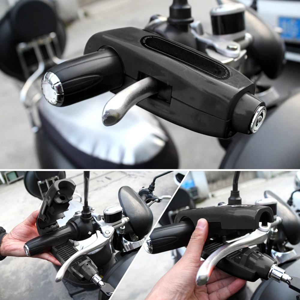 VODOOL Universal Motorcycle Handlebar Lock Motorbike Scooter Brake Throttle Grip Anti Theft Locks ATV Dirt Bike Handle Bar Lock