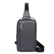 Mens Chest Bag Small Canvas Shoulder Backpack Sling Cross Body Zipper Travel Bag
