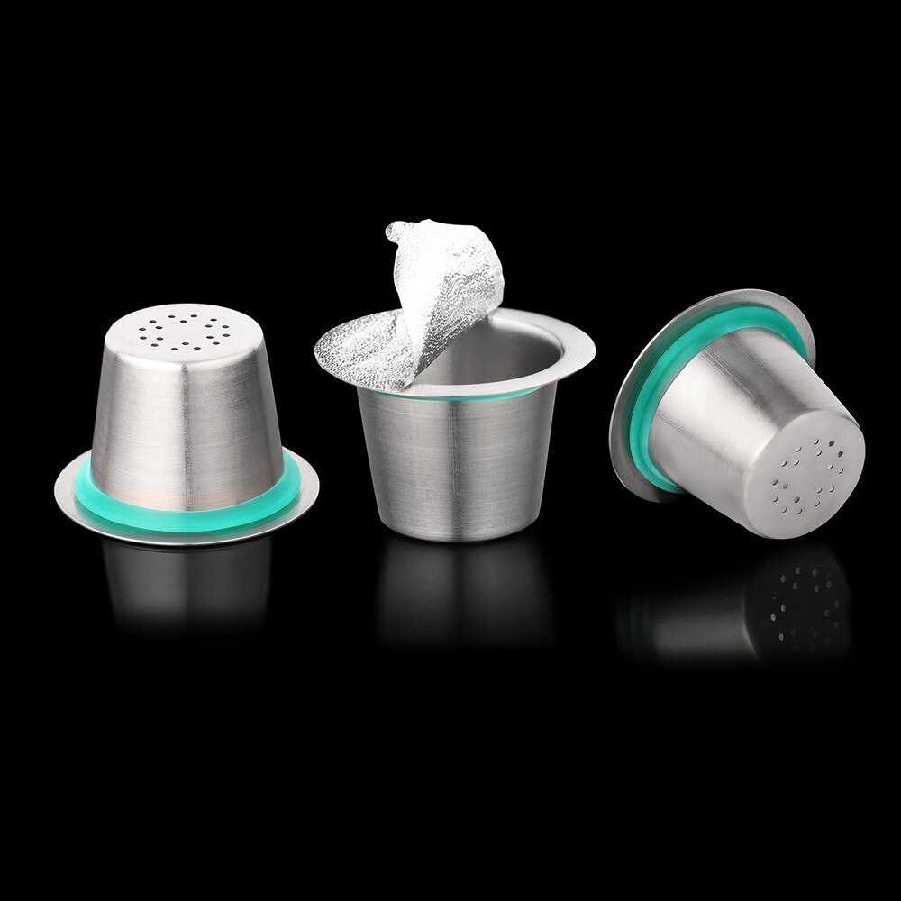 24 st nespresso-kaffekapslar i rostfritt stål, påfyllningsbara kapslar nesspreso återanvändbara kaffefilterkoppar gör det själv kaffebryggare