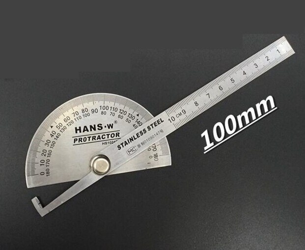 100mm vinkelmåler vinkelmåler håndvægt vinkelmåler i rustfrit stål  hs1024b ætsningsskala