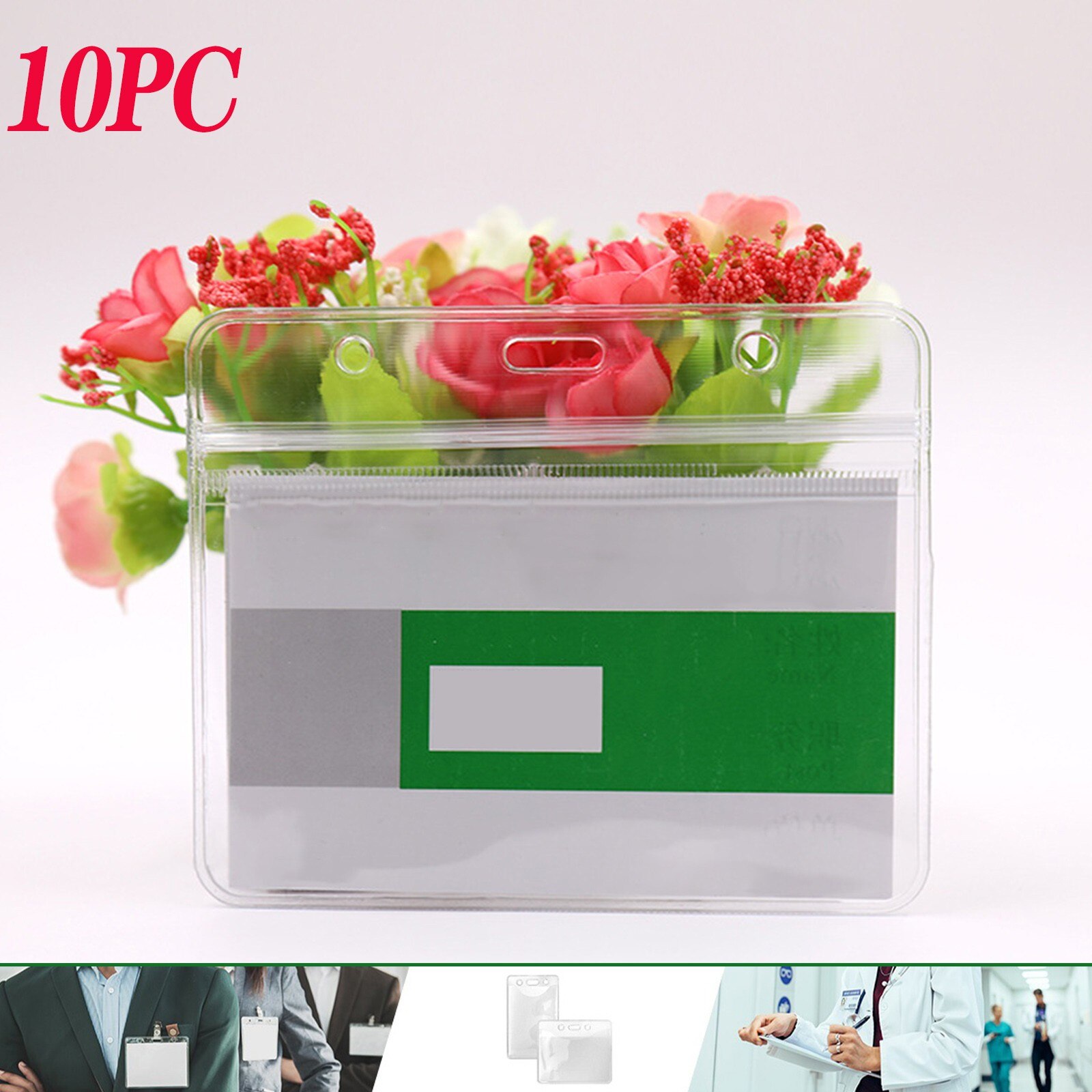 3-10 Stuks Gezondheid Kaart Vaccin Kaart Beschermhoes Waterdichte Pvc Zachte Kaart Geval Vaccinatie Card Set Id-kaart: 10PC
