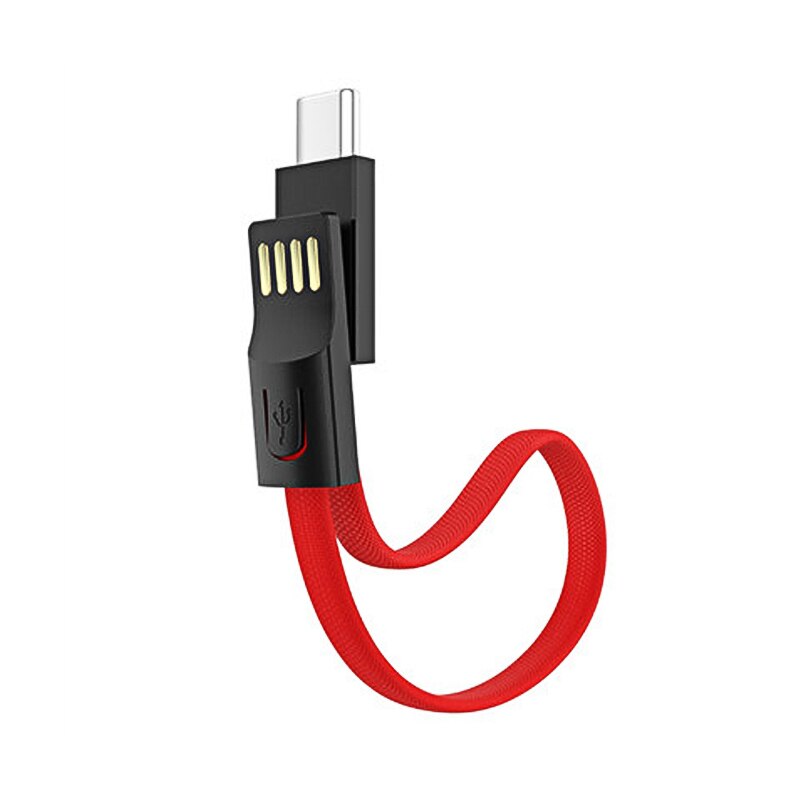 NOHON przenośny brelok kabel USB dla iPhone mikro typ C 8Szpilka ładowanie synchronizacji przewód danych szybkie ładowanie dla androida Xiaomi Samsung: czerwony For rodzaj C