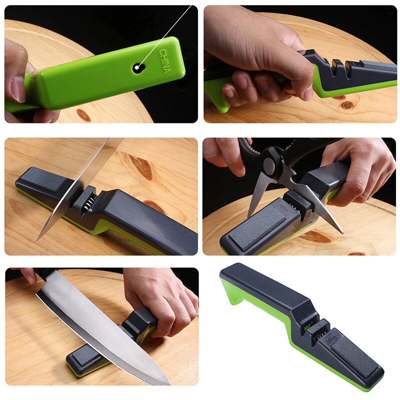 Sacapuntas con manilla Manual de Premium para cocina, herramienta para tijeras, Cuchillos con Base antideslizante empaquetado en caja, x 28x45mm, 1 ud.