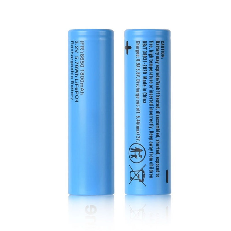 3,2V 18650 LiFePo4 Akku 1800mAh Kapazität für Starklicht-Taschenlampen, Elektrowerkzeuge, Wecker, Schreibtischlampen, Wiederaufladbare Batterien: Grau