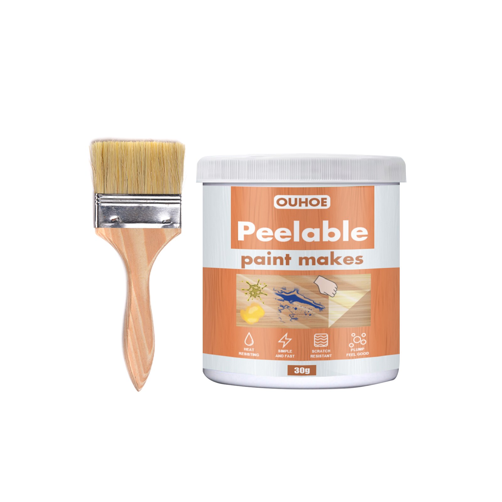 Meubels Tearable Lijm Verf Vloeibare Kristallen Film Waterdicht Hittebestendig Transparante Beschermende Film