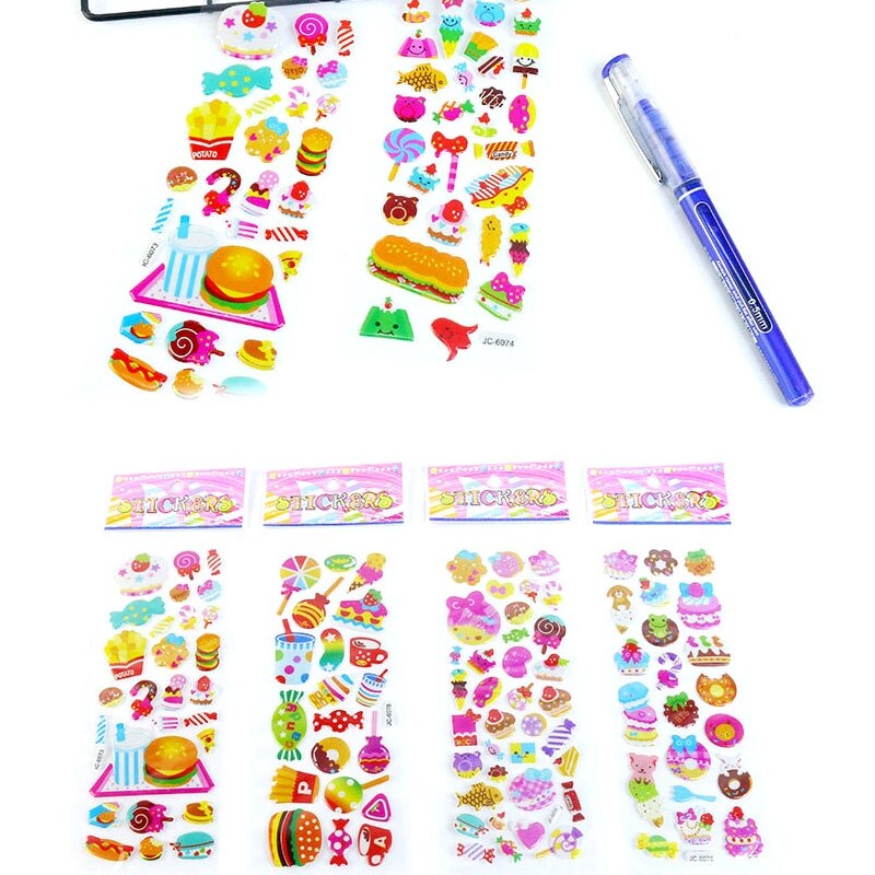 20 Pcs Kids Drawing 3D Stickers for Kids &amp; Toddlers 500+ Puffy Stickers Variety Pack for Scrapbooking Bullet Journal