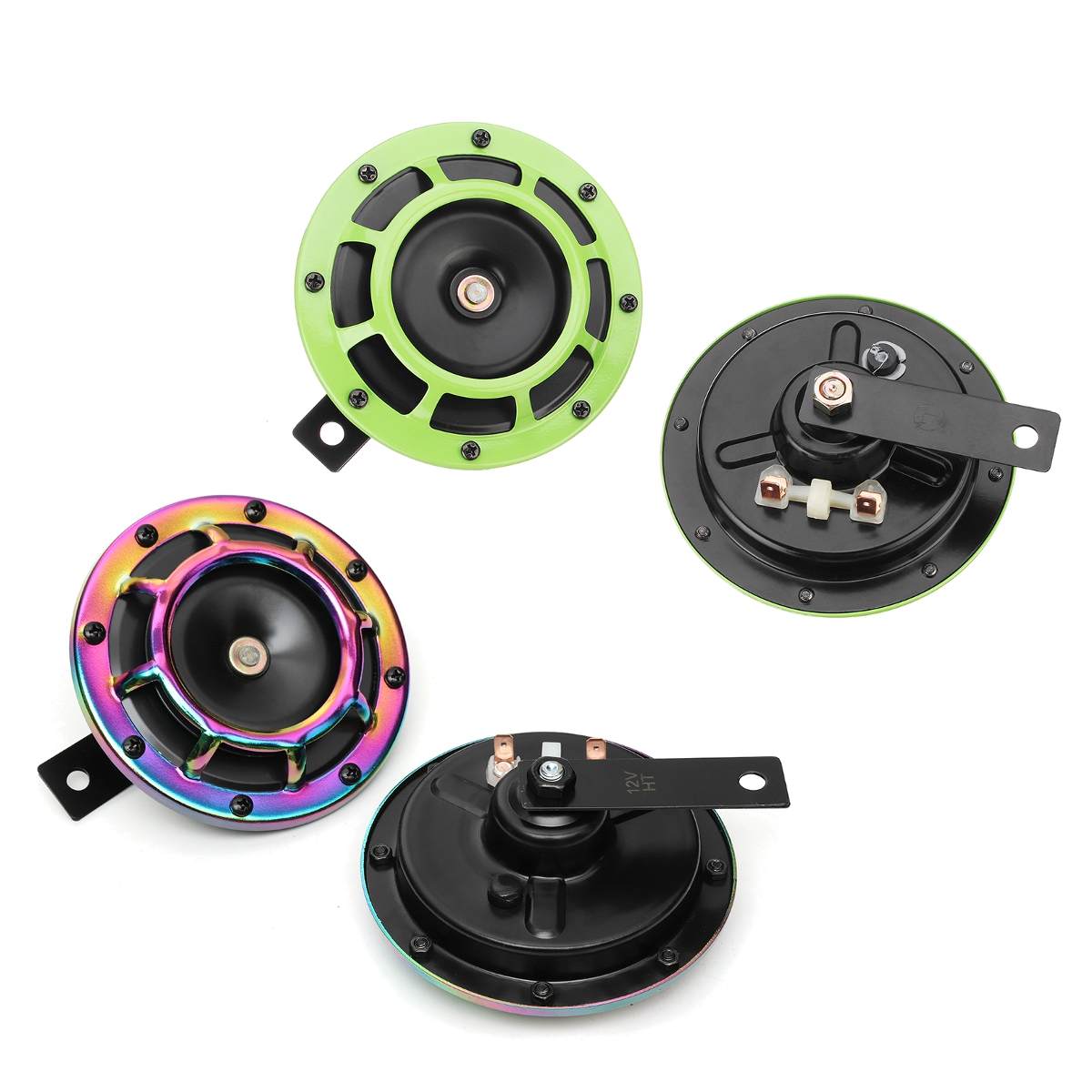 Universele 12v 139db grille montage dubbele supertoon elektrische auto claxon sirene dubbele toon elektrische pomp luide luchthoorn