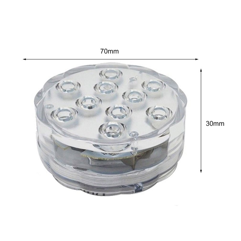 Icoco Rgb Submersible Licht Onderwater Led Licht Met Afstandsbediening Voor Zwembad Licht Battery Operated Garden Party Decor