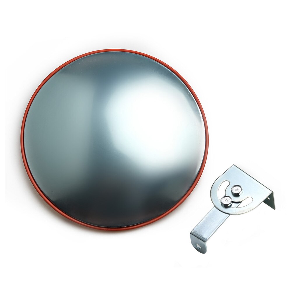 30cm/12'' Wide Angle Security Curved Convex Road Mirror Outdoor Safurance Traffic Driveway Safety Signal Convex Mirror