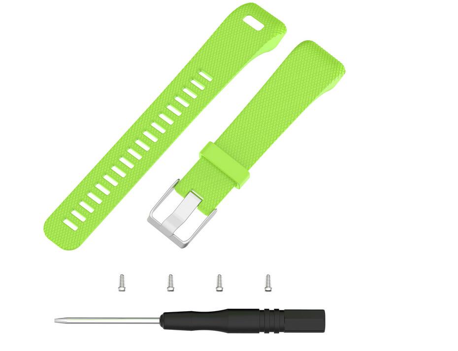 Beste Polsband Voor Garmin Vivosmart Hr Plus Hr + Horlogeband Met Gereedschap Schroef Sport Siliconen Horloge Band Armband polsband: green