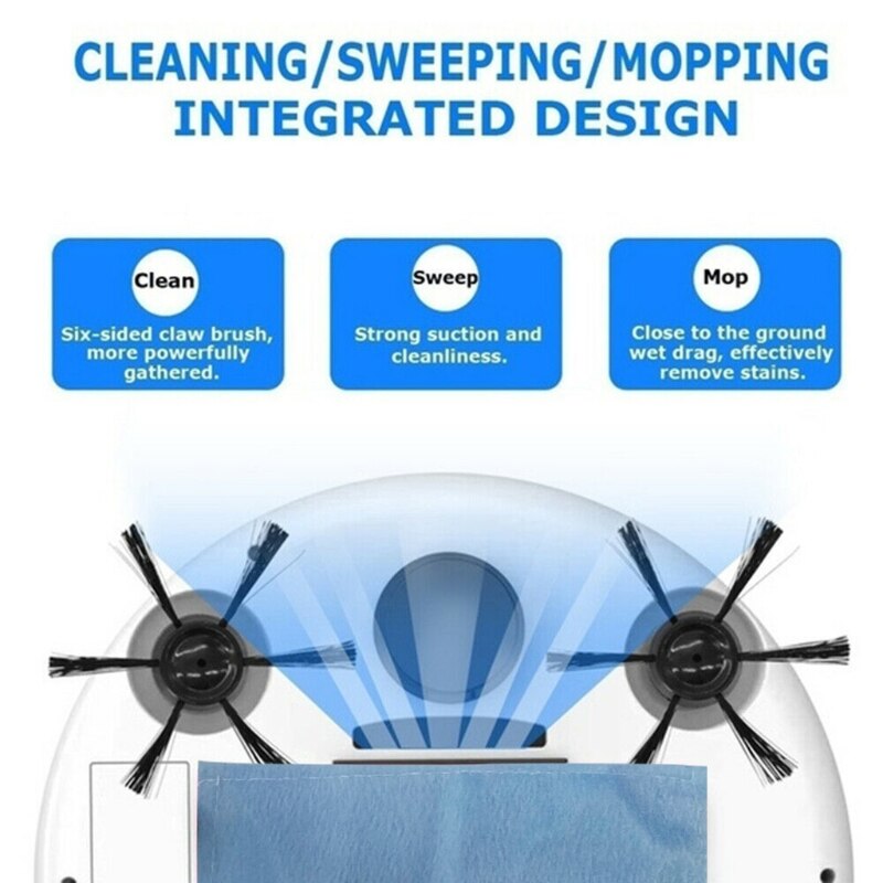 Smart Sweeping Robot Vacuum Cleaner Floor Edge Dust Clean Auto Suction Sweeper