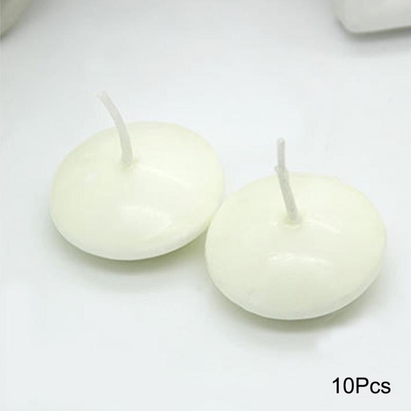 Bougies flottantes pour décoration de maison, événement, fête de mariage, décoration de noël, 10 pièces/lot: White