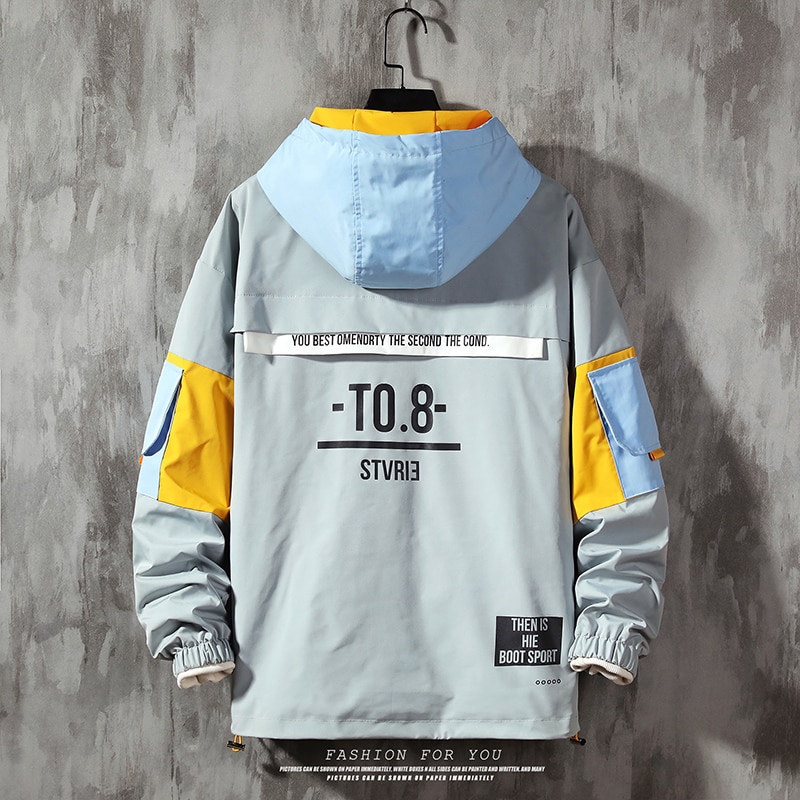 Herrejakke forår efterår afslappet streetwear hættetrøje jakke herre vandtæt tøj herre vindjakke frakke til mænd