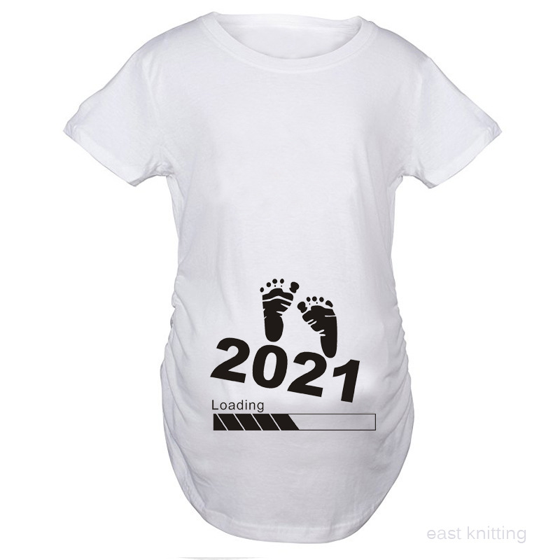 1 teile/los Frauen essen Gedruckt Schwangere T Shirt Mädchen Mutterschaft Kurzarm Schwangerschaft sommer top