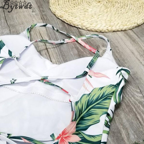 Moeder dochter bijpassende badmode een stuk badpak meisje dames palmbladeren strandkleding badpak monokini zwemkleding