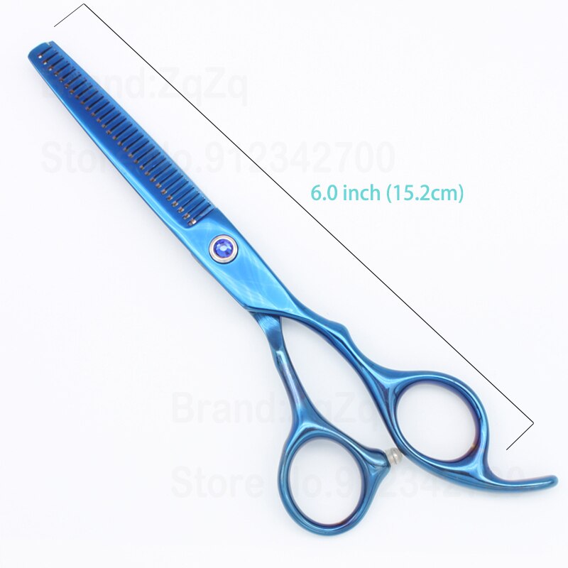 Zqzq Kappersscharen 6 Inch Haar Schaar Professionele Kapper Schaar Snijden Dunner Styling Tool Kappers Shear: Blue Thinning