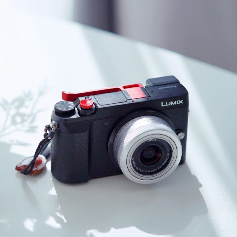 Empuñadura de zapata para Panasonic GX85 GX80, empuñadura de Metal con pulgares hacia arriba