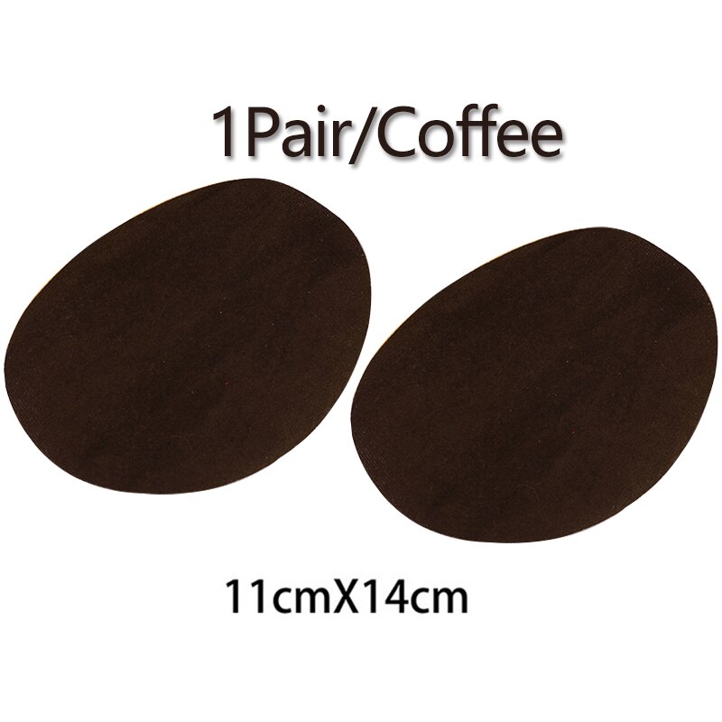 1 Paar Diy Applique Apparel Reparatie Iron-On Suede Ovale Stof Patch Elleboog Knie Patches Naaien Stof Kleding Accessoires: Coffee