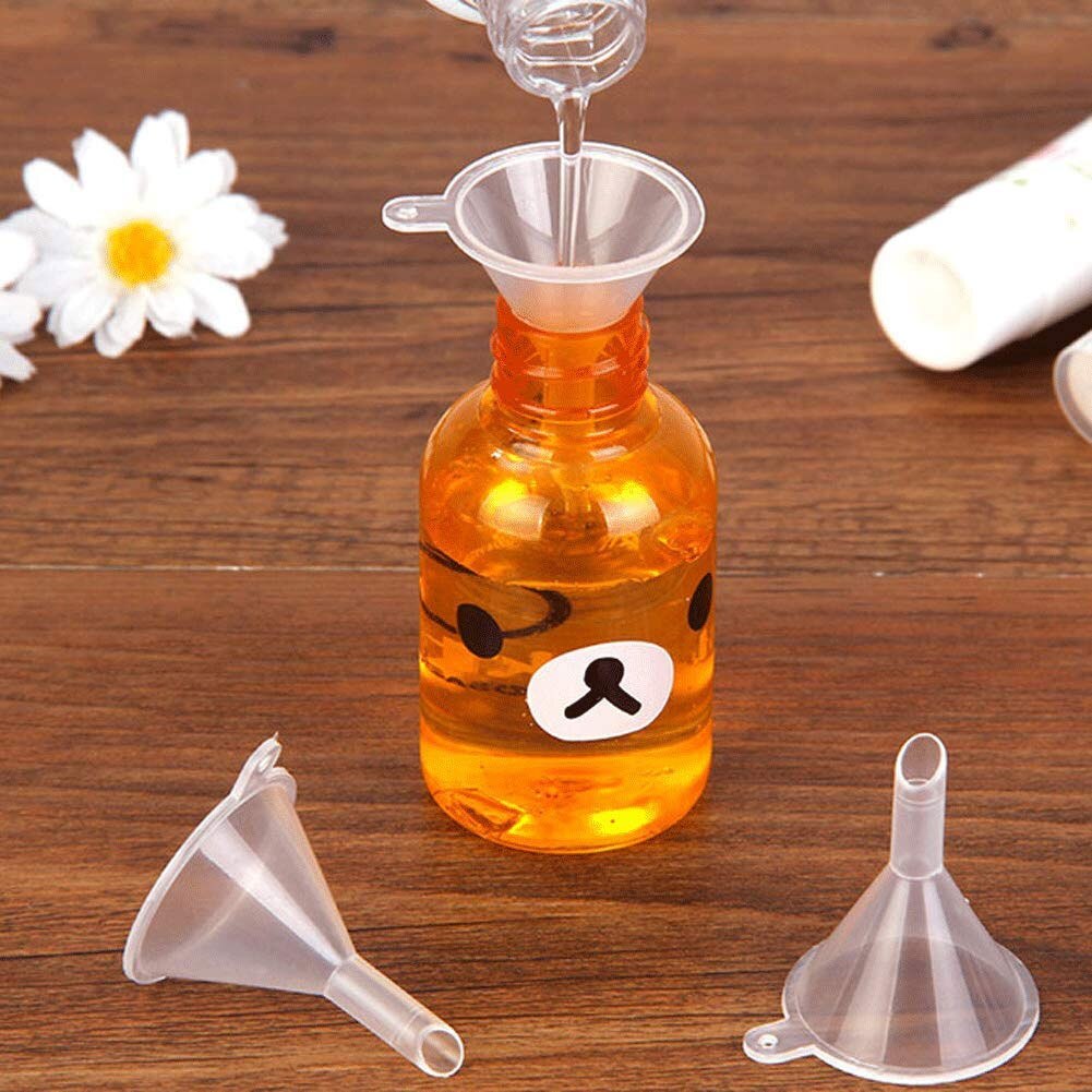 Mini embudo transparente, botella Para muestras pequeñas de Perfume, botella de emulsión líquida, utensilio Para La Cocina