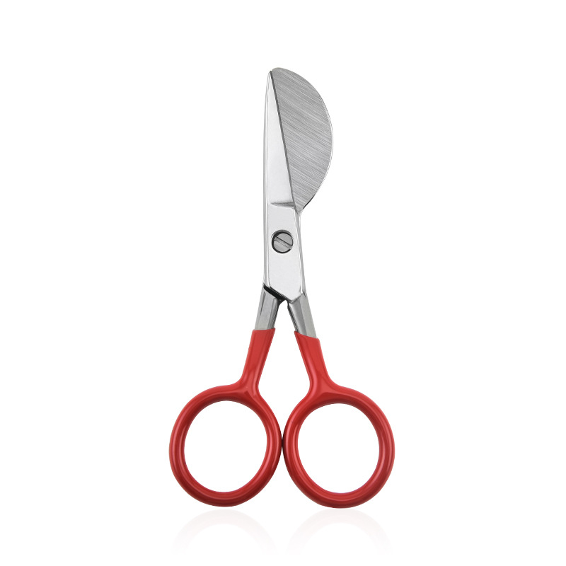 Stevige Tapijt Trimmer Schaar Scherpe Eendenbek Applique Schaar Rvs Naaien Borduren Schaar Blikscharen G2AB: Red