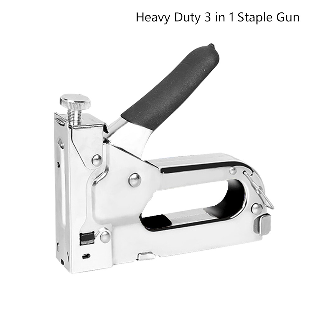 3 In 1 Multitool Nail Staple Furniture Stapler Tools For Furniture Wood Door Upholstery Framing Rivet Framed Woodworking Tacker: 3 in 1 Staple Gun