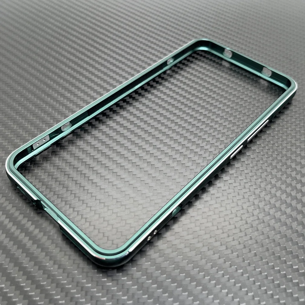 Parachoques de Metal ligero para Xiaomi 15 Pro marco de aluminio fino Mi 14 Funda antiarañazos Coque + Funda protectora de lente de cámara: PC / green
