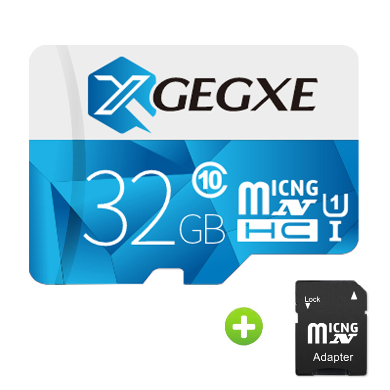 Xgegxe Microsd 32 Gb Geheugenkaart 8 Gb 16 Gb 64 Gb 128 Gb 256 Gb Micro Sd-kaart C10 98 Mb/s Tf Card Flash Drive Voor Smartphone: 32GB-Adapter