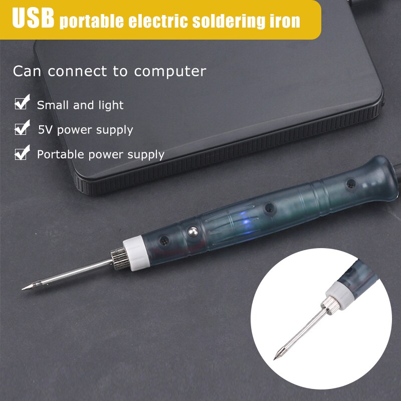 Soldering Iron Tip For USB Powered 5V 8W Mini Electric Soldering Iron Repair Tool