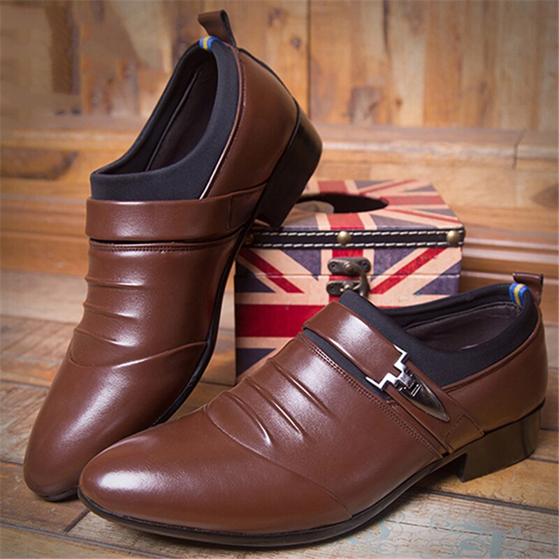 Dress Shoes Shoes For Men Slip On Office Shoes Pointed Toe Slip-on Men Wedding Shoes