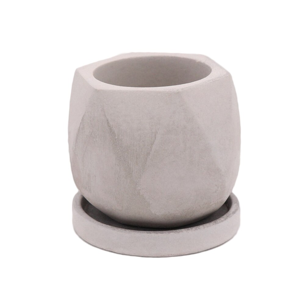 Breathable Corrosion-resistant Cement Flowerpot for Office Decoration Sturdy Mini Planter with Hole Practical Succulent: size 5