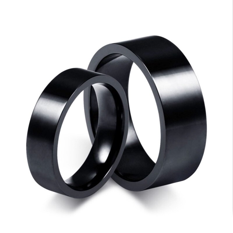 1PC Neue Ring Männer Titan Schwarz Einfache Art Und Weise Männer's Bevorzugte Party Zubehör Schmuck Kollokation Größe 6 7 8 9 10