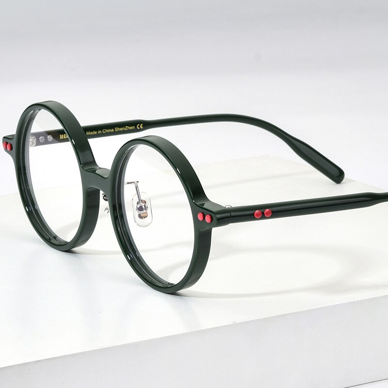 Hepidem acetat optisk brillestel herre retro vintage oversized rund nærsynethed receptpligtige briller briller briller 9158