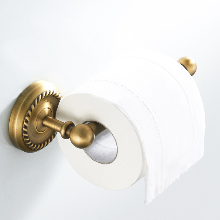 Juego de accesorios de baño de latón antiguo, toallero, soporte de papel higiénico, cepillo de baño, jabonera de Ducha: Gris oscuro