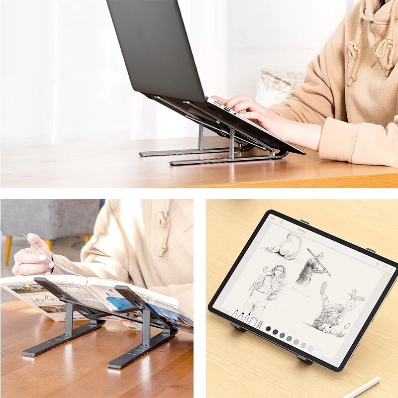 Laptop Holder for MacBook AirPro Adjustable Foldable Aluminium Alloy Support Base Notebook ,Laptop Stand for PCNotebook