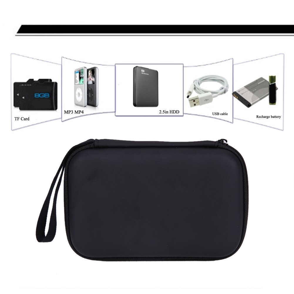 Portable external 2.5 hdd bag case External Hard Disk Drive Bag Carry Case Pouch Cover Pocket shockproof zipper bag for HDD