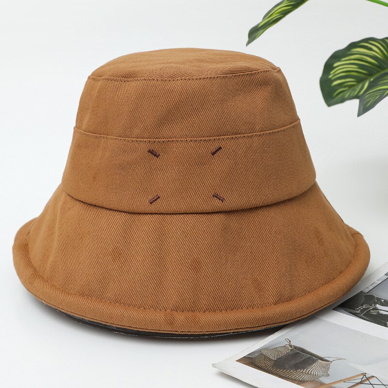 Sombrero de cubo con de patrón de cuasi-Centro para mujer, gorro deportivo informal, con protección UV, estilo Hip Hop, para parejas: caramel color