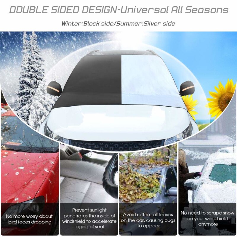 Auto Voorruit Zonnescherm Cover Magnetische Car Window Screen Vorst Ijs Grote Sneeuw Dust Shield Protector Auto Zonneklep Voor Auto 'S suv 'S