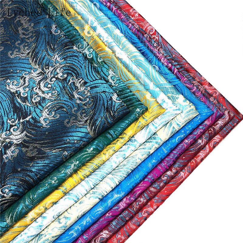 Lychee Life High-density Nylon Brocade Satin Cloth Fabric Cheongsam Tang Costume Sewing Fabric Handicraft Packaging