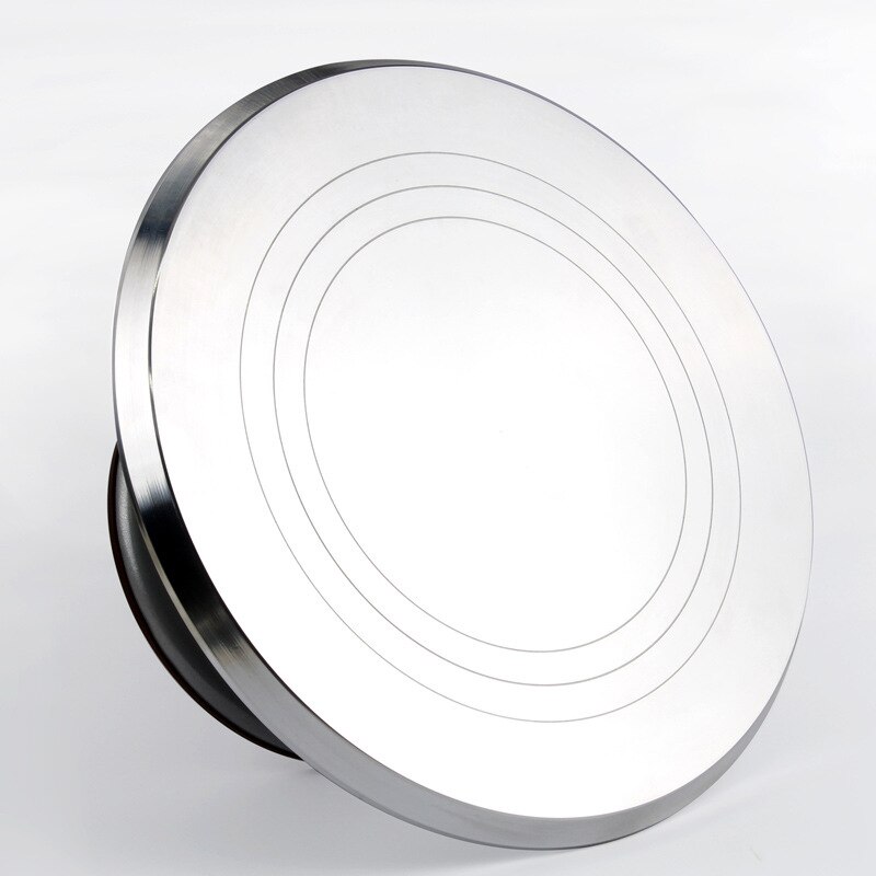 Table rotative en alliage d'aluminium | Outil de cuisson de Table rotative manuelle en céramique pour Table rotative de 12 pouces, montage de la Table de fleurs