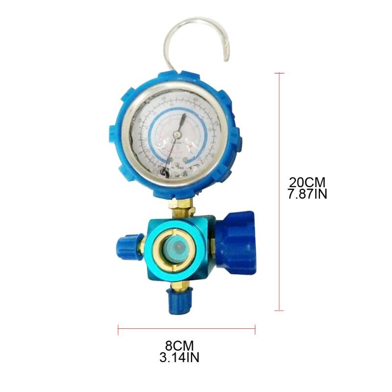550-800 (MPa) manomètre de jauge de collecteur de réfrigérant manomètre pour outil de climatisation avec miroir visuel