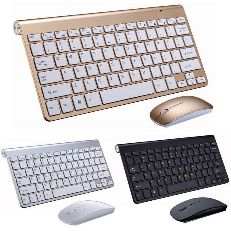 Wireless Keyboard Mouse Set For Desktop Laptop Russian Arabic Thai Hebrew Spanish French Italian Korean German Bulgarian Keybord