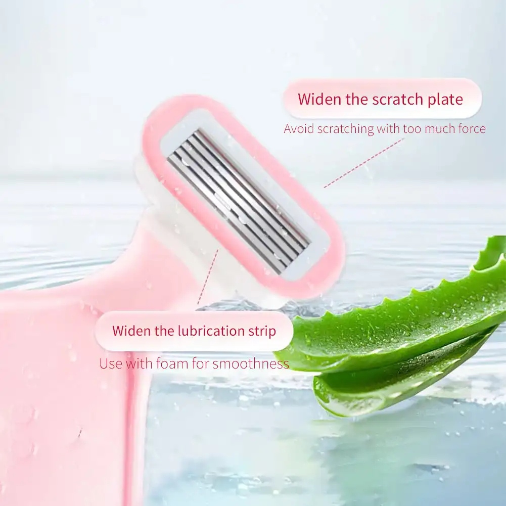 Maquinilla de afeitar de seguridad para mujer, 1 Uds., cuchillas de afeitar Manual de acero inoxidable para Barba, pelo corporal B Ikini, afeitadora de axilas y muslos, afeitado portátil