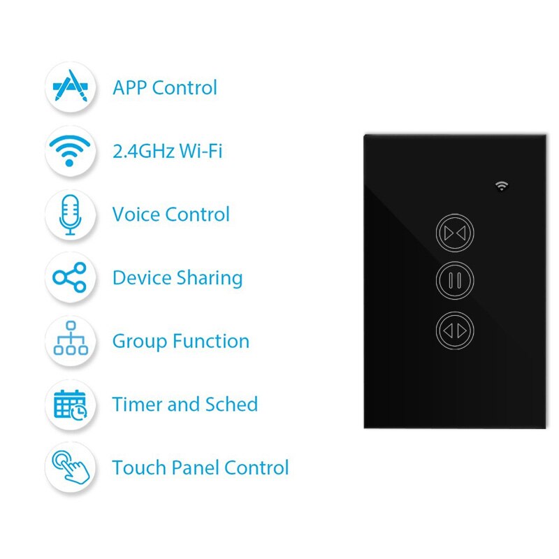 Curtain Switch Wifi Smart Curtain Switch 2Nd Generation US Regulatory Curtain Switch WiFi Electric Shutter Switch